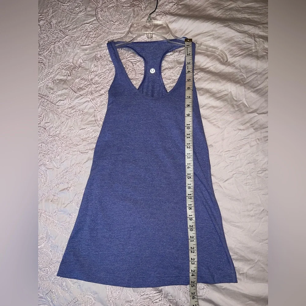 Lululemon CRB Cool Racerback Reversible Tank Heathered Luon Pigment Blue Size 4